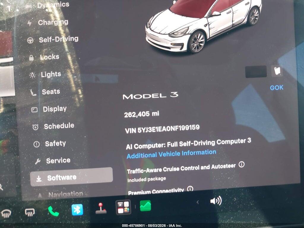 5YJ3E1EA0NF199159 2022 TESLA MODEL 3 photo no. 7