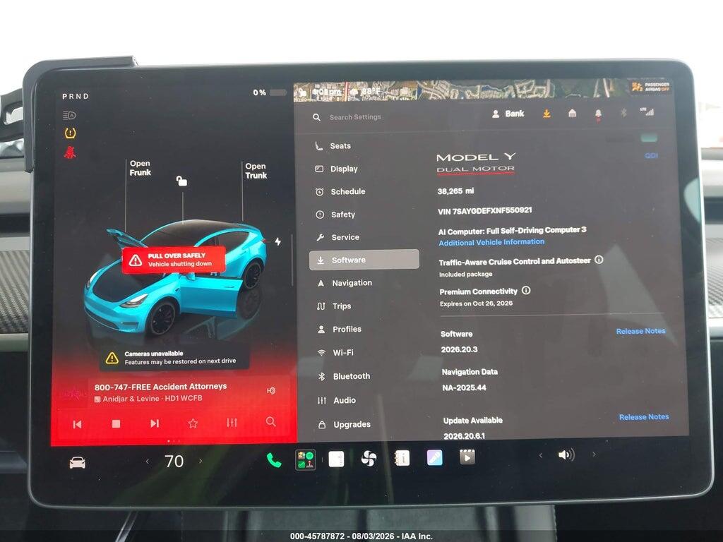 7SAYGDEFXNF550921 2022 TESLA MODEL Y photo no. 7
