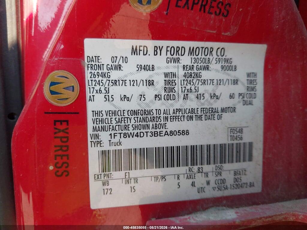 1FT8W4DT3BEA80588 2011 FORD F-450 photo no. 7
