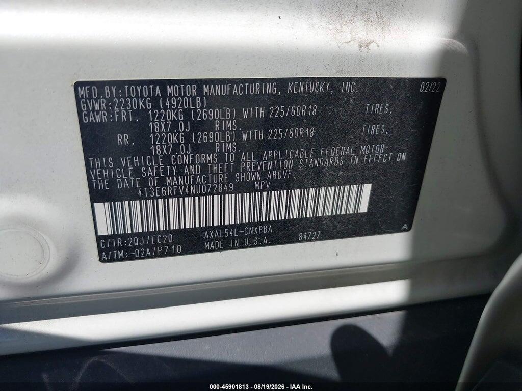 4T3E6RFV4NU072849 2022 TOYOTA RAV4 HYBRID photo no. 9