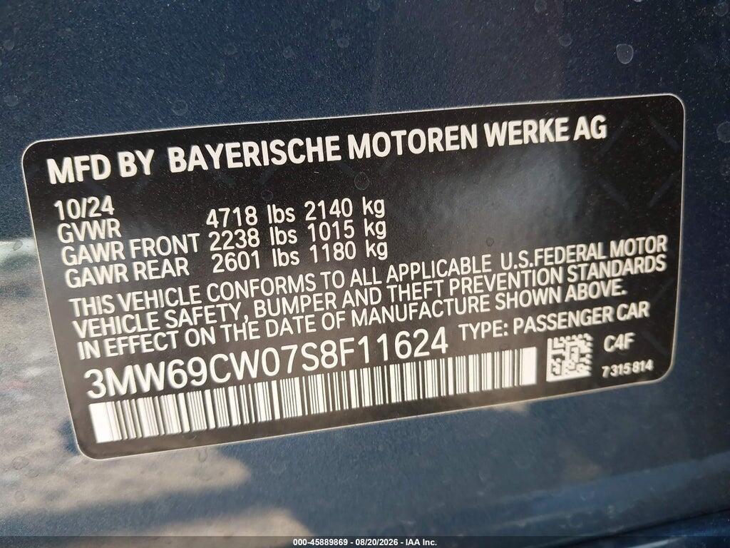 3MW69CW07S8F11624 2025 BMW 330I photo no. 8