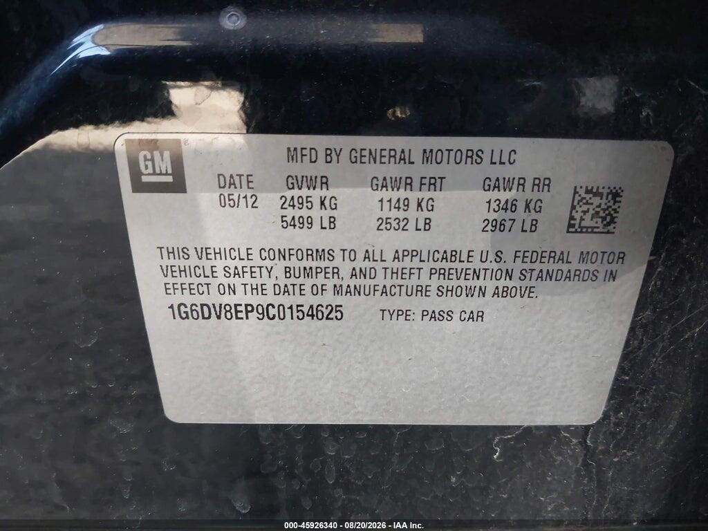 1G6DV8EP9C0154625 2012 CADILLAC CTS-V photo no. 9