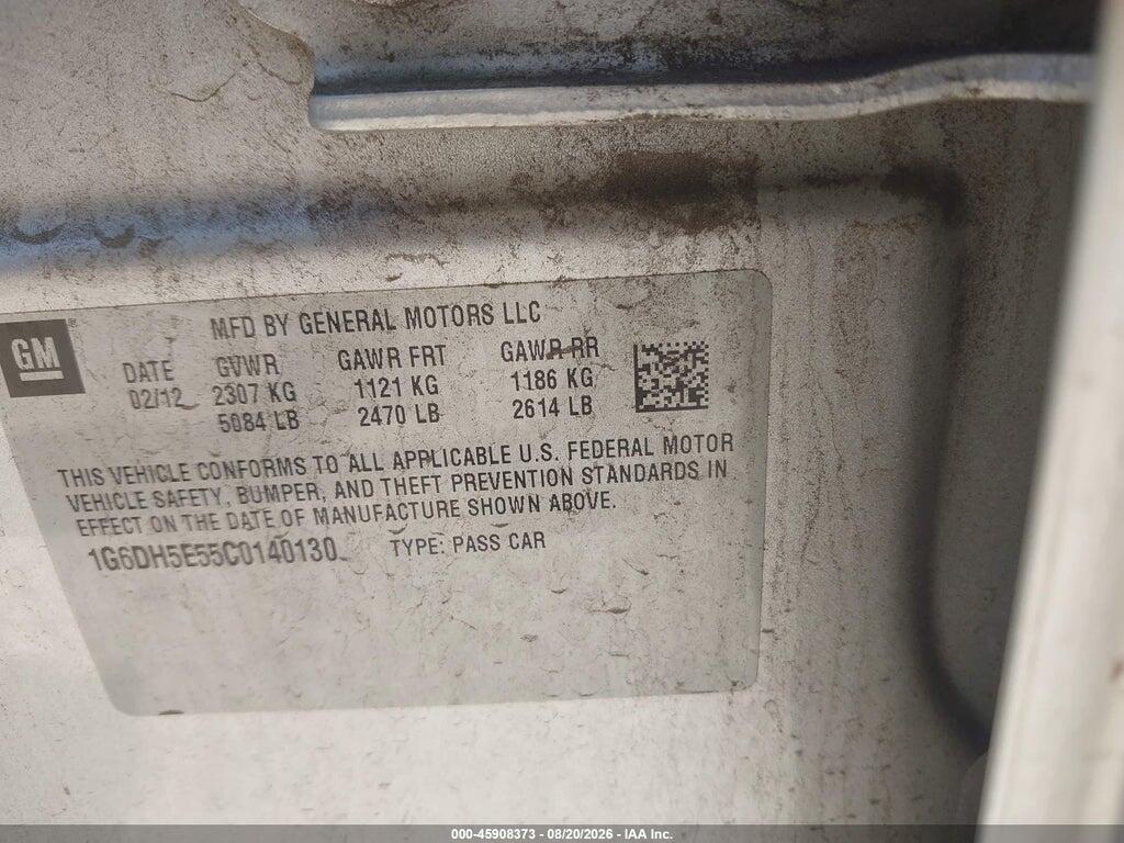 1G6DH5E55C0140130 2012 CADILLAC CTS photo no. 9