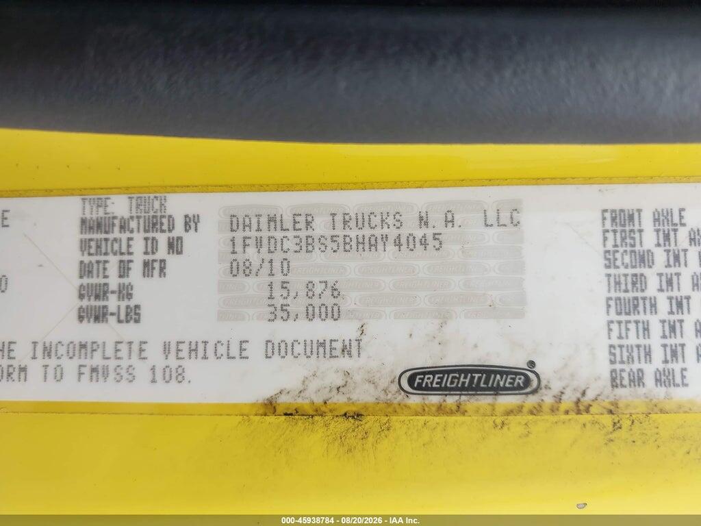 1FVDC3BS5BHAY4045 2011 FREIGHTLINER M2 photo no. 8