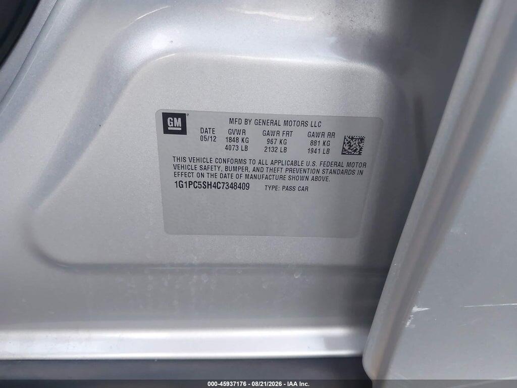 1G1PC5SH4C7348409 2012 CHEVROLET CRUZE photo no. 9