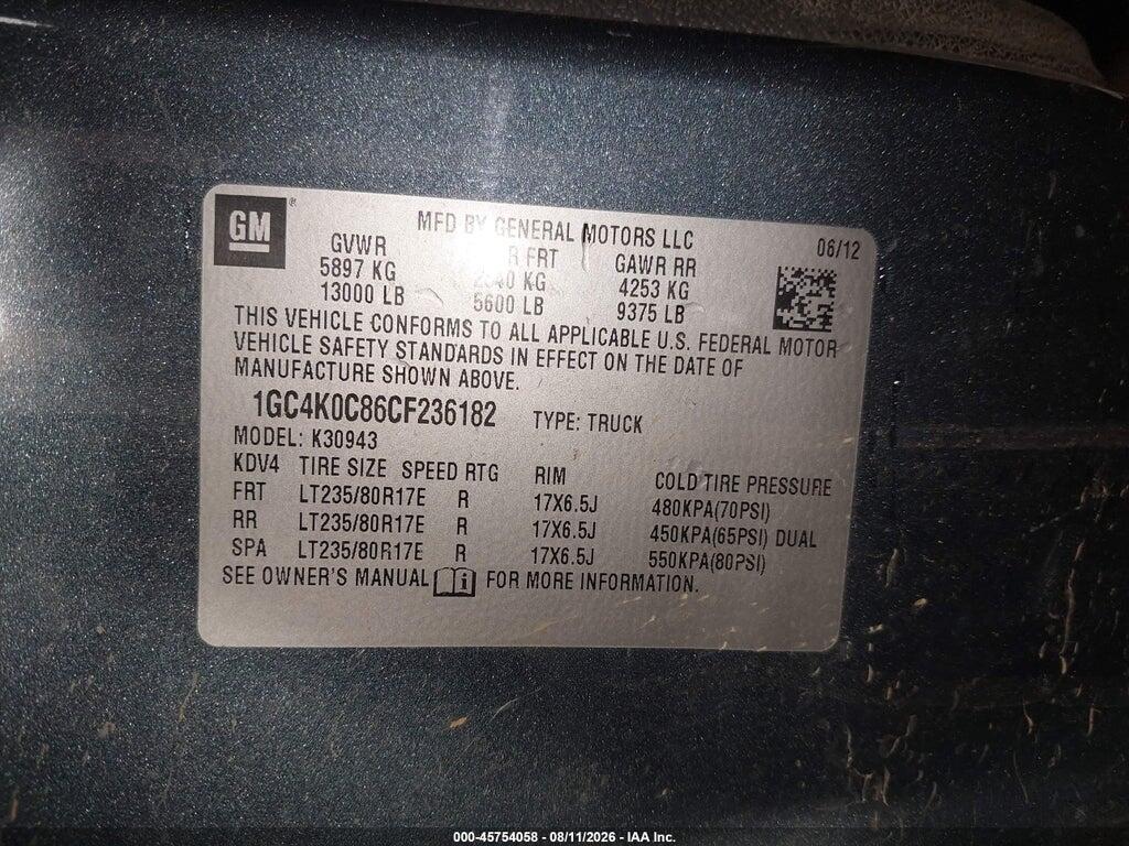1GC4K0C86CF236182 2012 CHEVROLET SILVERADO 3500HD photo no. 8