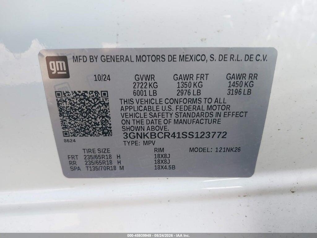 3GNKBCR41SS123772 2025 CHEVROLET BLAZER photo no. 9