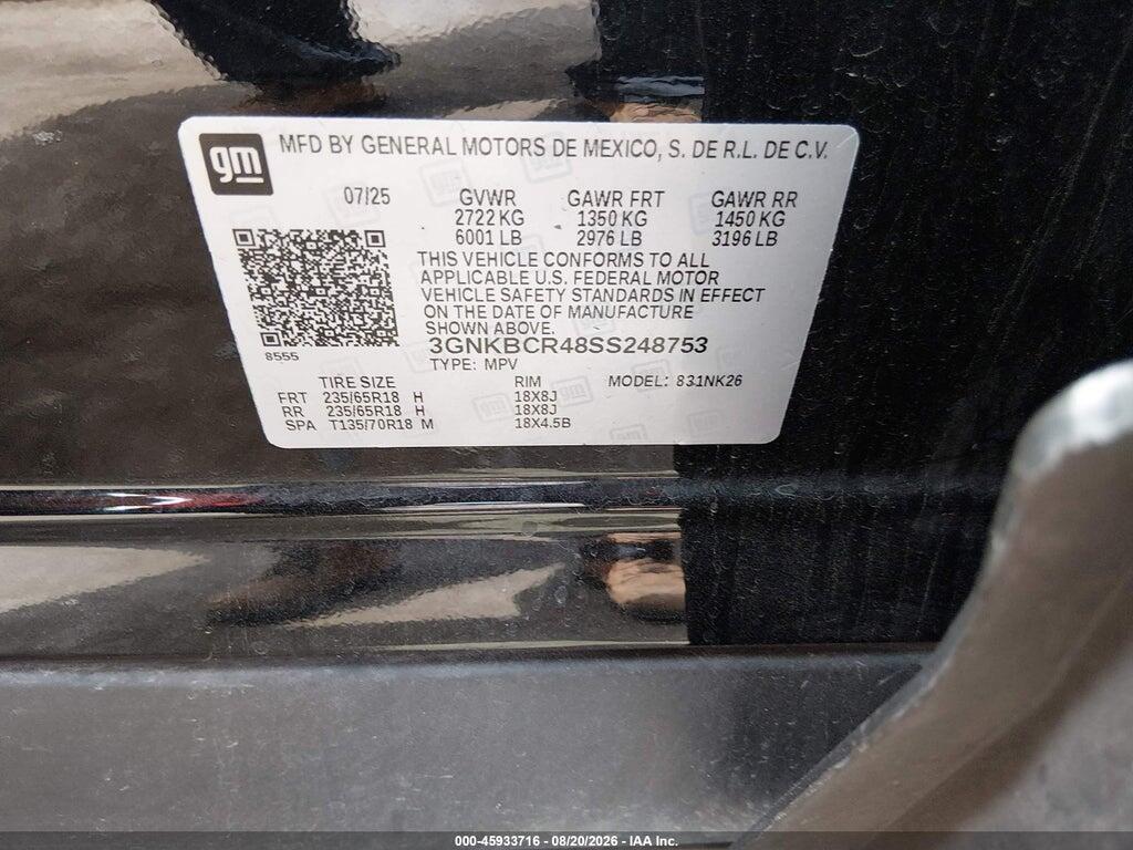 3GNKBCR48SS248753 2025 CHEVROLET BLAZER photo no. 9