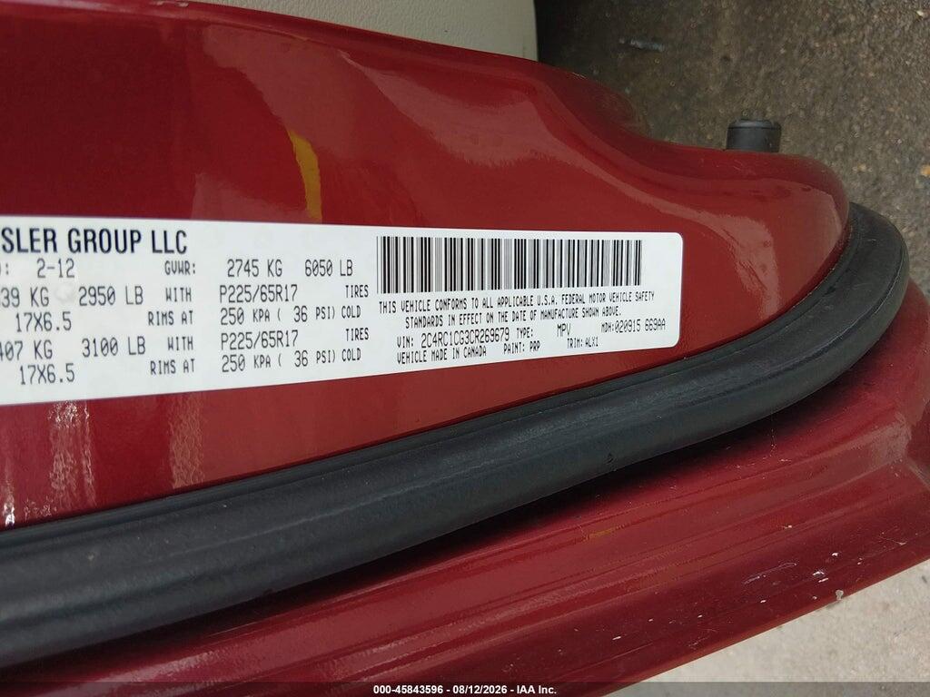 2C4RC1CG3CR269679 2012 CHRYSLER TOWN & COUNTRY photo no. 9