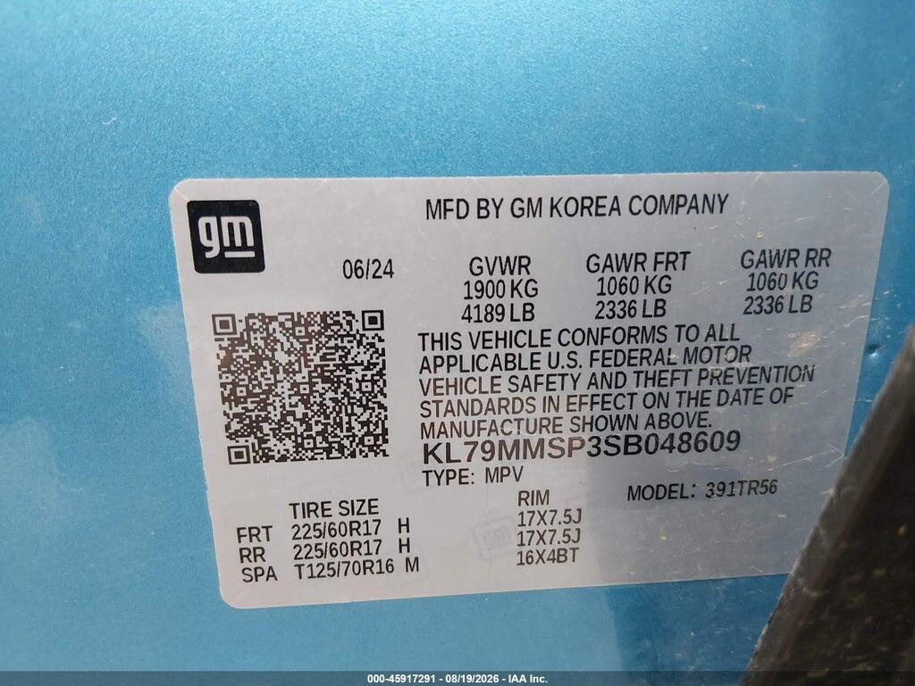KL79MMSP3SB048609 2025 CHEVROLET TRAILBLAZER photo no. 9