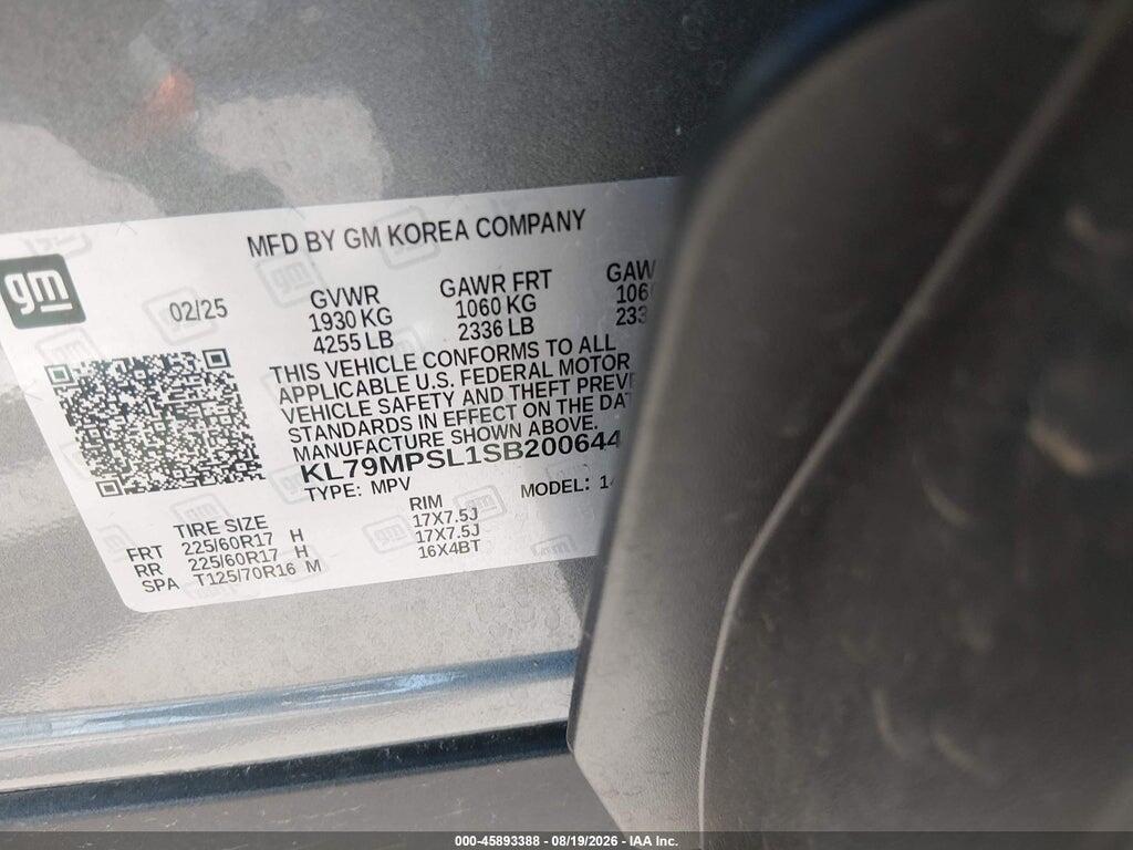 KL79MPSL1SB200644 2025 CHEVROLET TRAILBLAZER photo no. 9