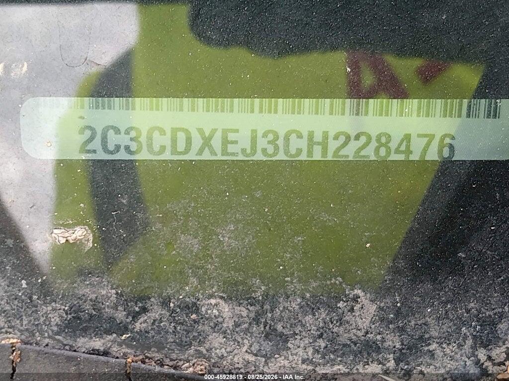 2C3CDXEJ3CH228476 2012 DODGE CHARGER photo no. 9