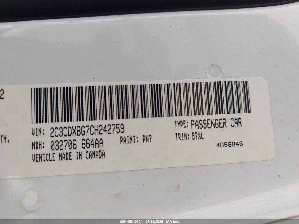 2C3CDXBG7CH242759 2012 DODGE CHARGER photo no. 9
