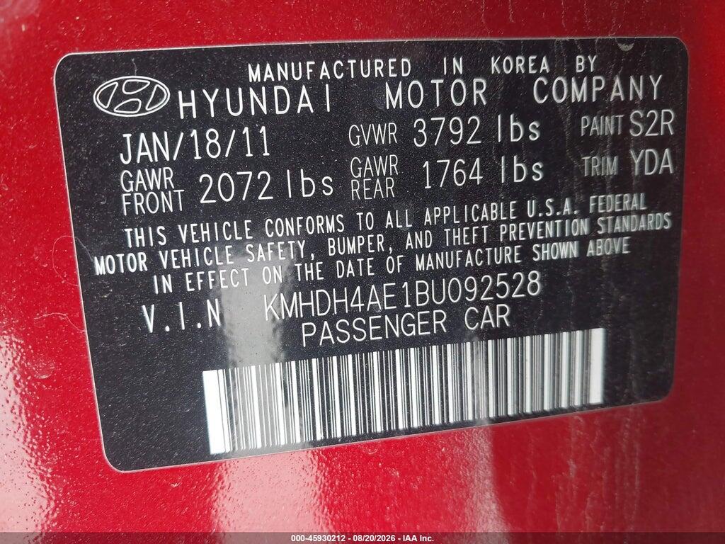 KMHDH4AE1BU092528 2011 HYUNDAI ELANTRA photo no. 9