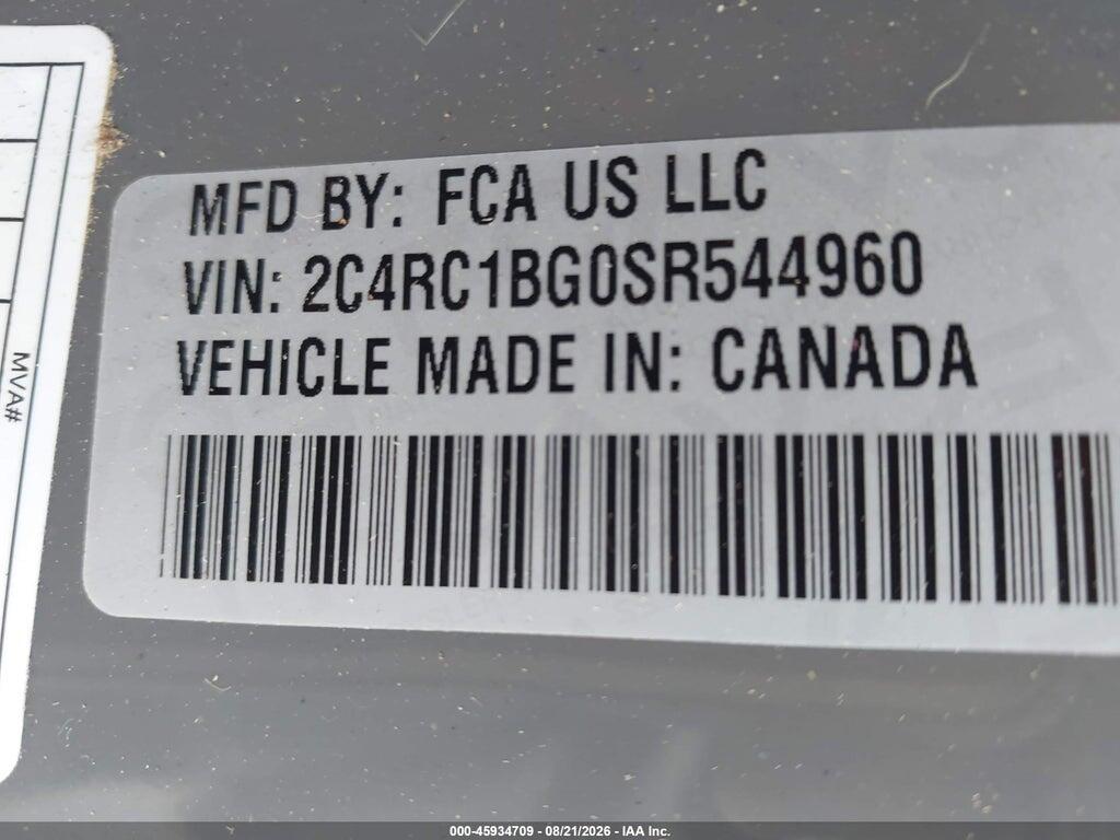 2C4RC1BG0SR544960 2025 CHRYSLER PACIFICA photo no. 9