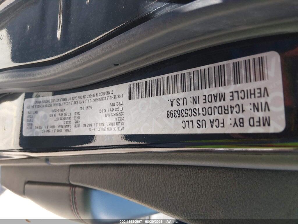 1C4RDJDG1SC536398 2025 DODGE DURANGO photo no. 9
