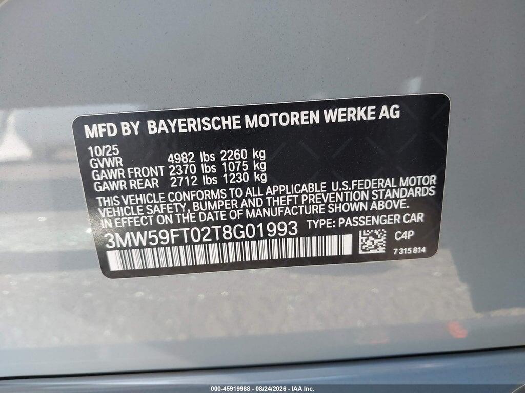 3MW59FT02T8G01993 2026 BMW M340I photo no. 9