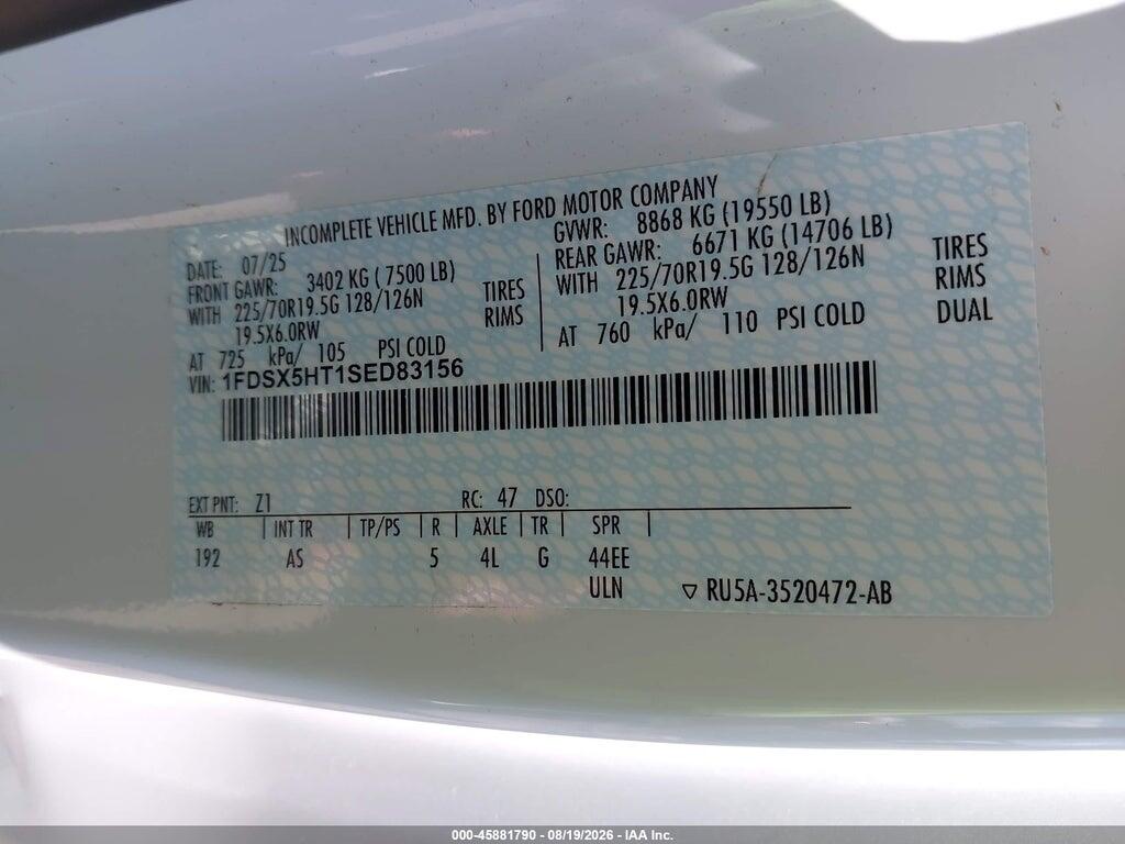 1FDSX5HT1SED83156 2025 FORD F-550 CHASSIS photo no. 8