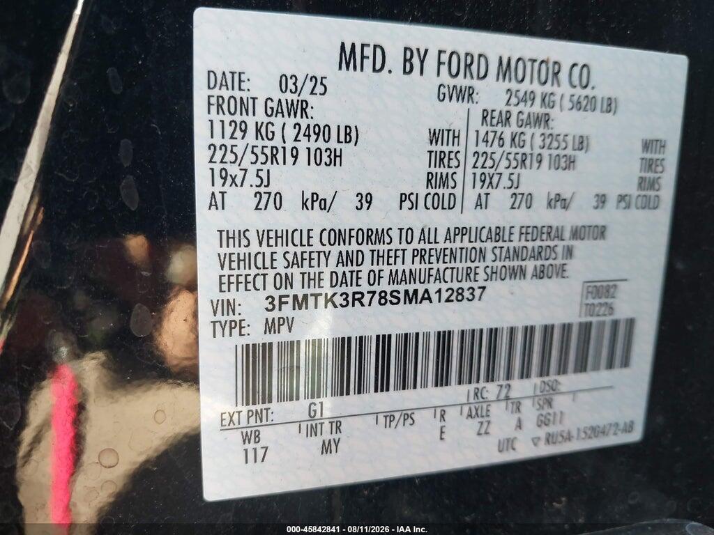 3FMTK3R78SMA12837 2025 FORD MUSTANG MACH-E photo no. 9