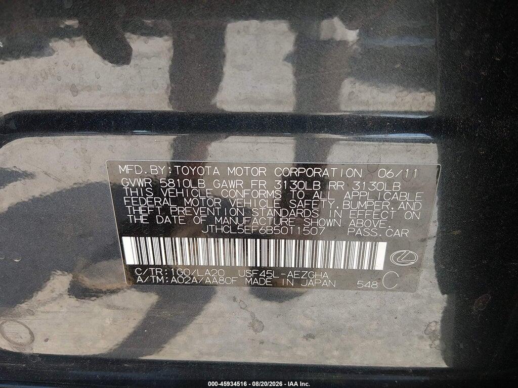 JTHCL5EF6B5011507 2011 LEXUS LS 460 photo no. 9