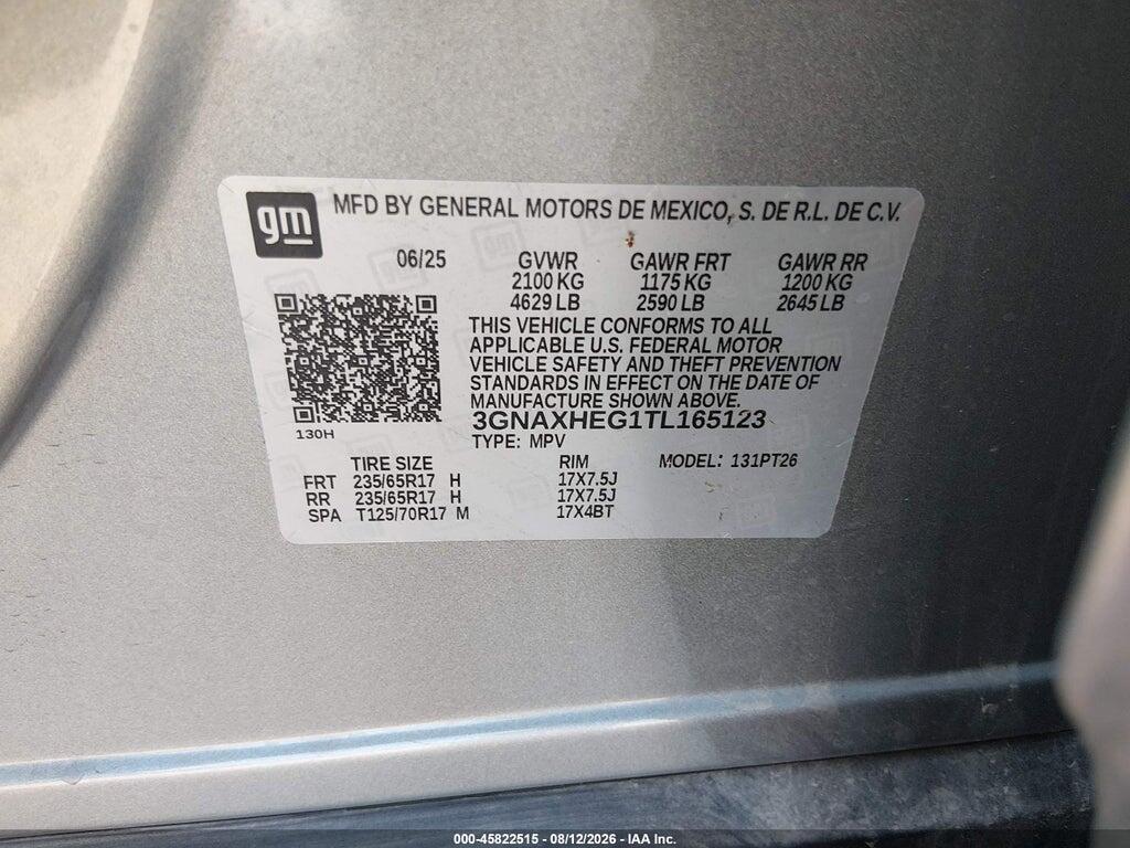3GNAXHEG1TL165123 2026 CHEVROLET EQUINOX photo no. 9