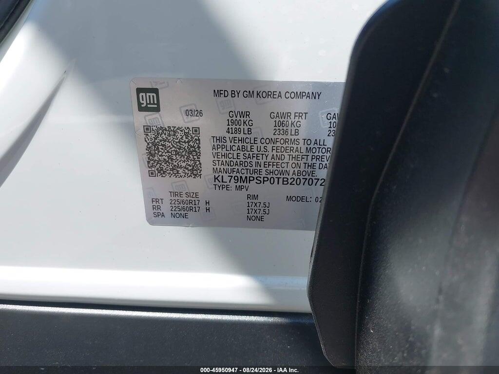 KL79MPSP0TB207072 2026 CHEVROLET TRAILBLAZER photo no. 9