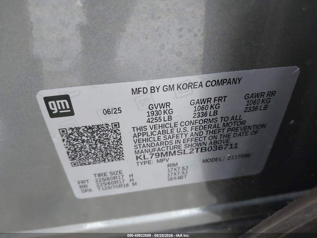 KL79MMSL2TB036711 2026 CHEVROLET TRAILBLAZER photo no. 9