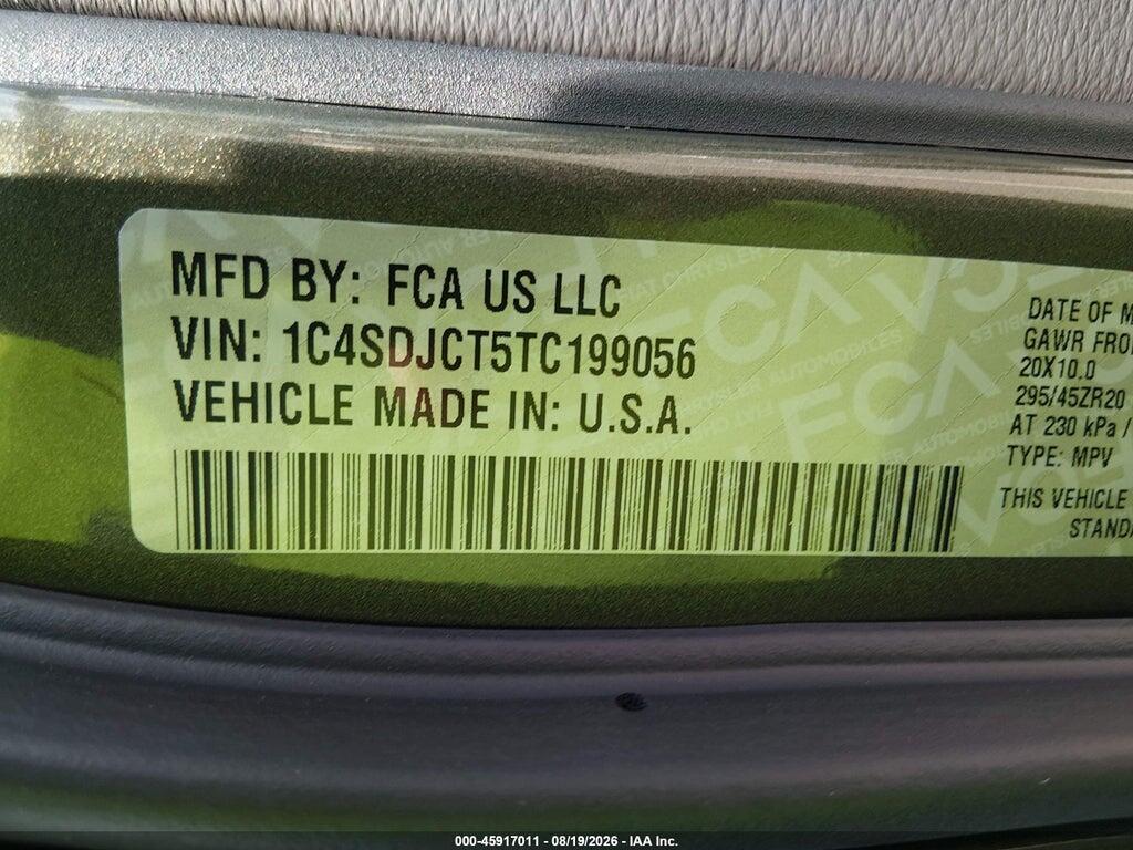 1C4SDJCT5TC199056 2026 DODGE DURANGO photo no. 9