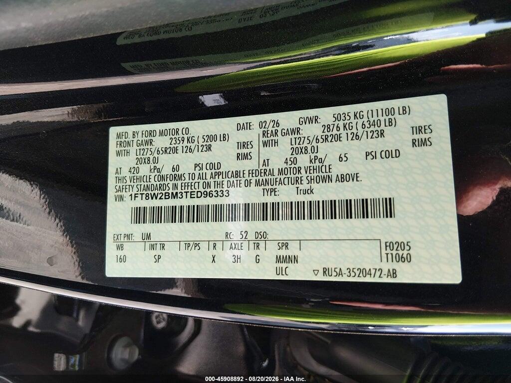 1FT8W2BM3TED96333 2026 FORD F-250 photo no. 9
