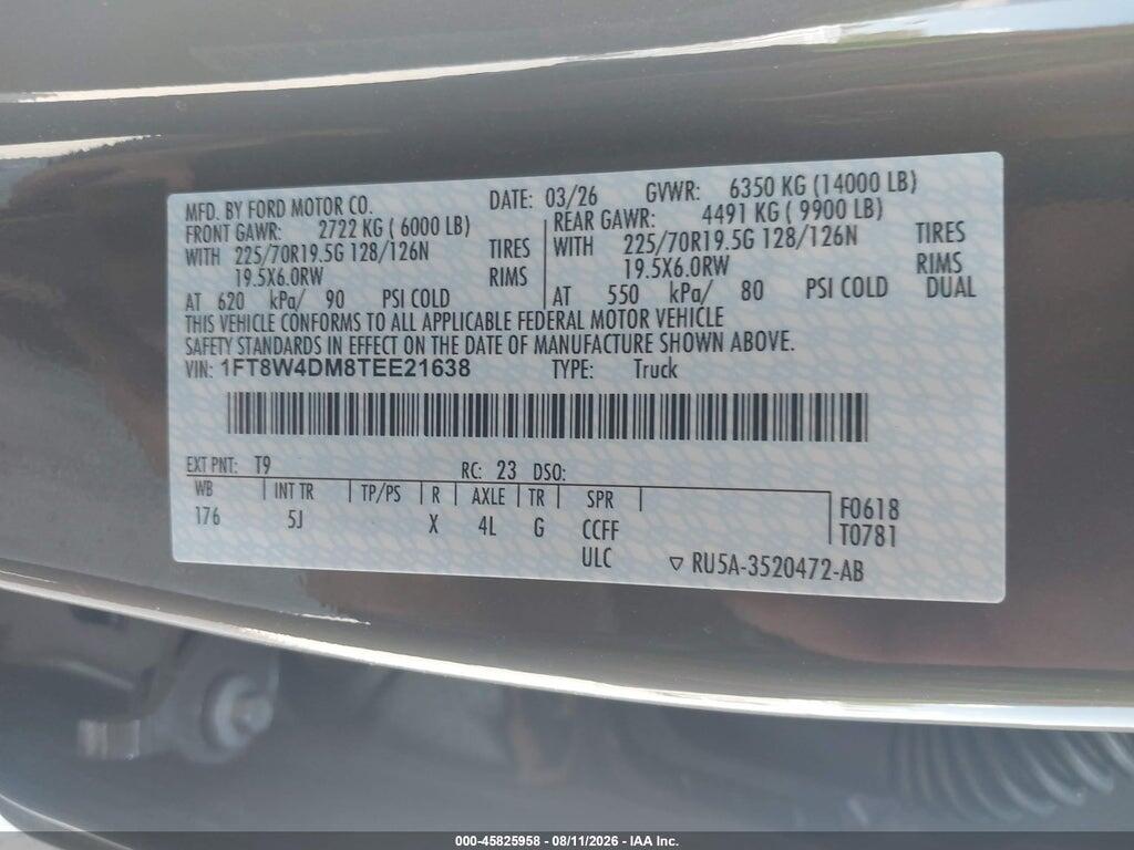 1FT8W4DM8TEE21638 2026 FORD F-450 photo no. 8
