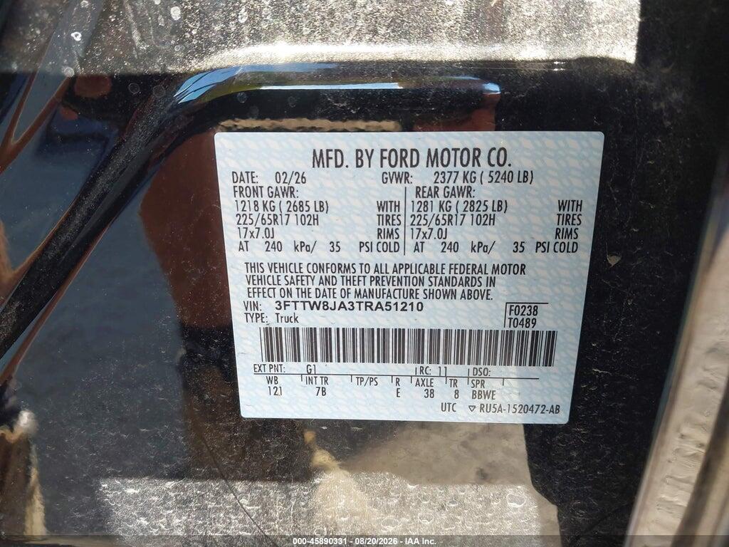 3FTTW8JA3TRA51210 2026 FORD MAVERICK photo no. 9