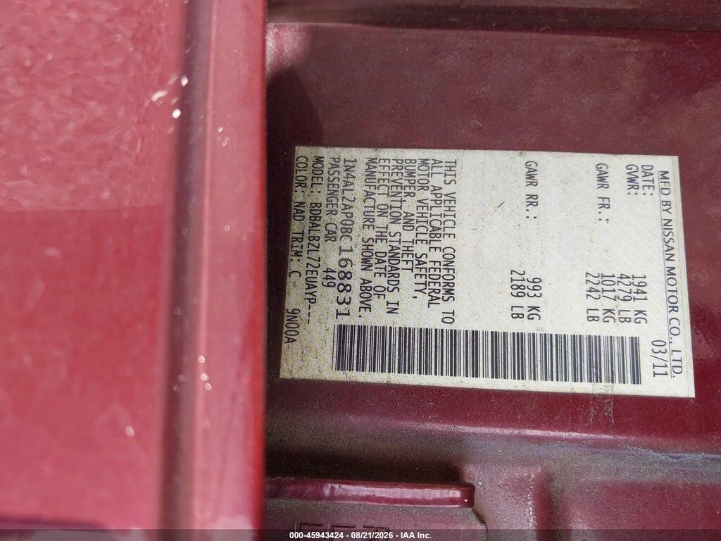 1N4AL2AP0BC168831 2011 NISSAN ALTIMA photo no. 9