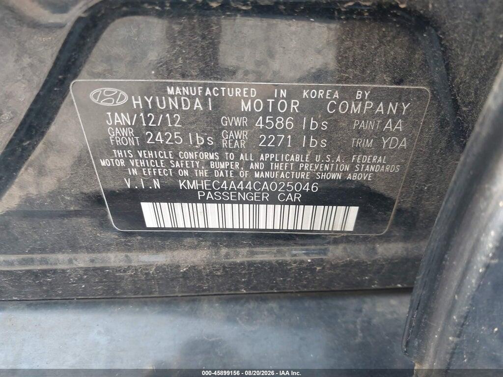 KMHEC4A44CA025046 2012 HYUNDAI SONATA HYBRID photo no. 9