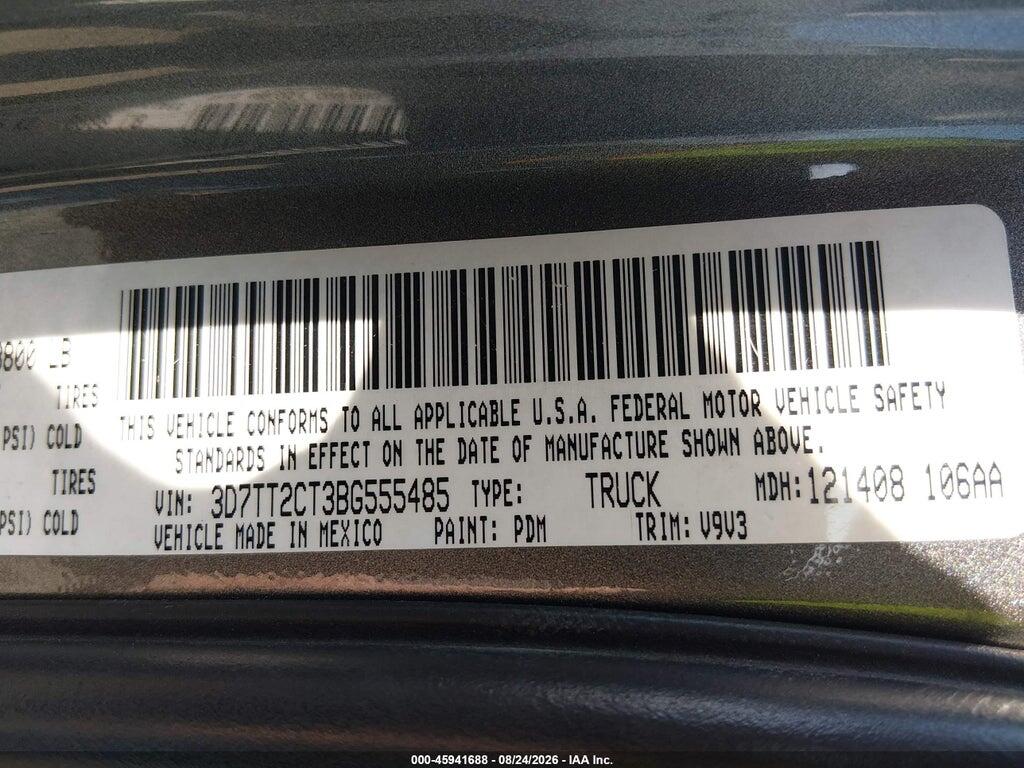 3D7TT2CT3BG555485 2011 RAM RAM 2500 photo no. 9