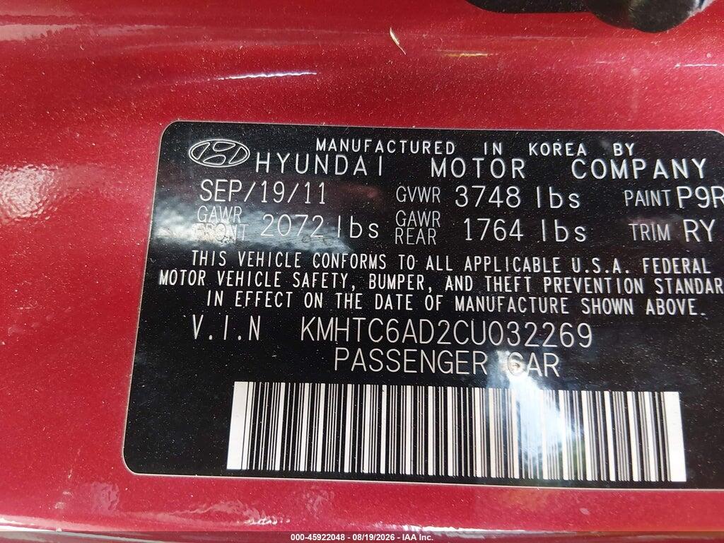 KMHTC6AD2CU032269 2012 HYUNDAI VELOSTER photo no. 9