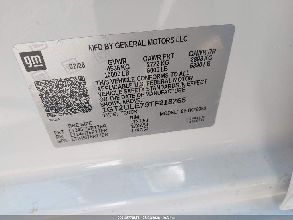 1GT2ULE79TF218265 2026 GMC SIERRA 2500 HD photo no. 9