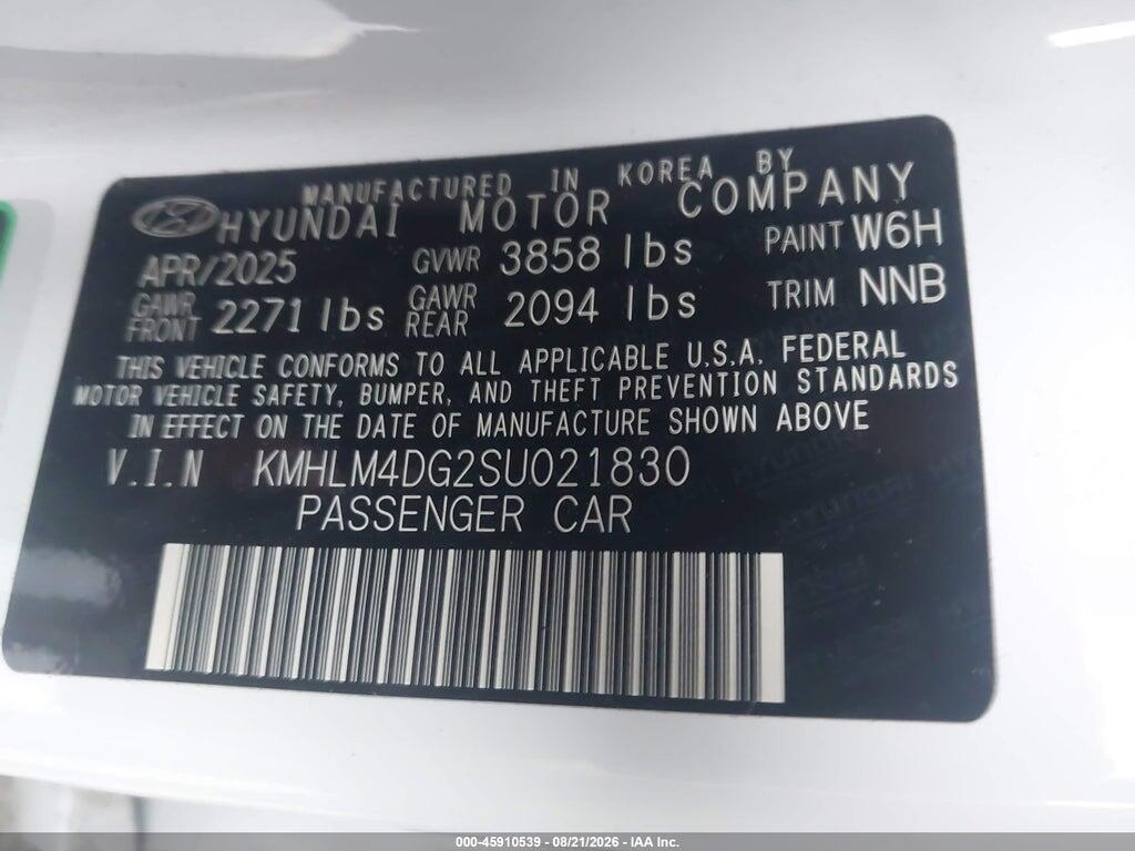 KMHLM4DG2SU021830 2025 HYUNDAI ELANTRA photo no. 9