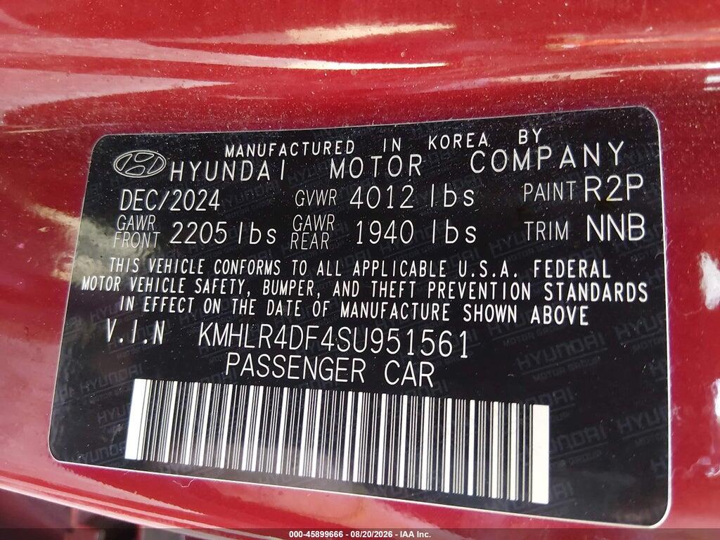 KMHLR4DF4SU951561 2025 HYUNDAI ELANTRA photo no. 9