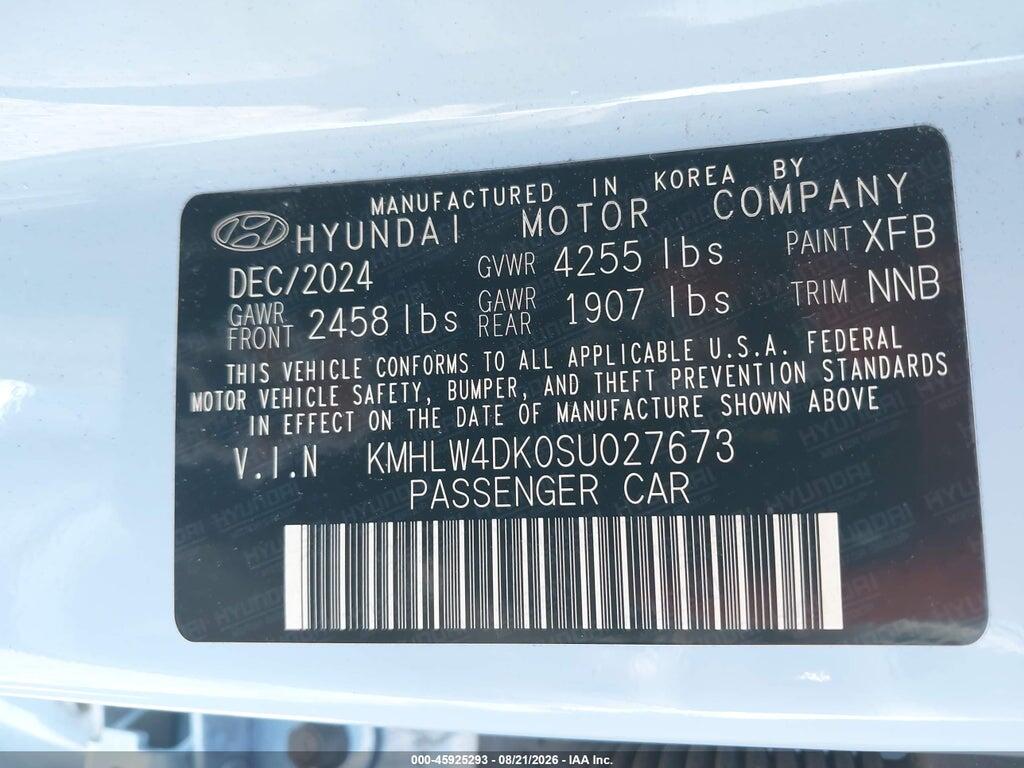KMHLW4DK0SU027673 2025 HYUNDAI ELANTRA N photo no. 9