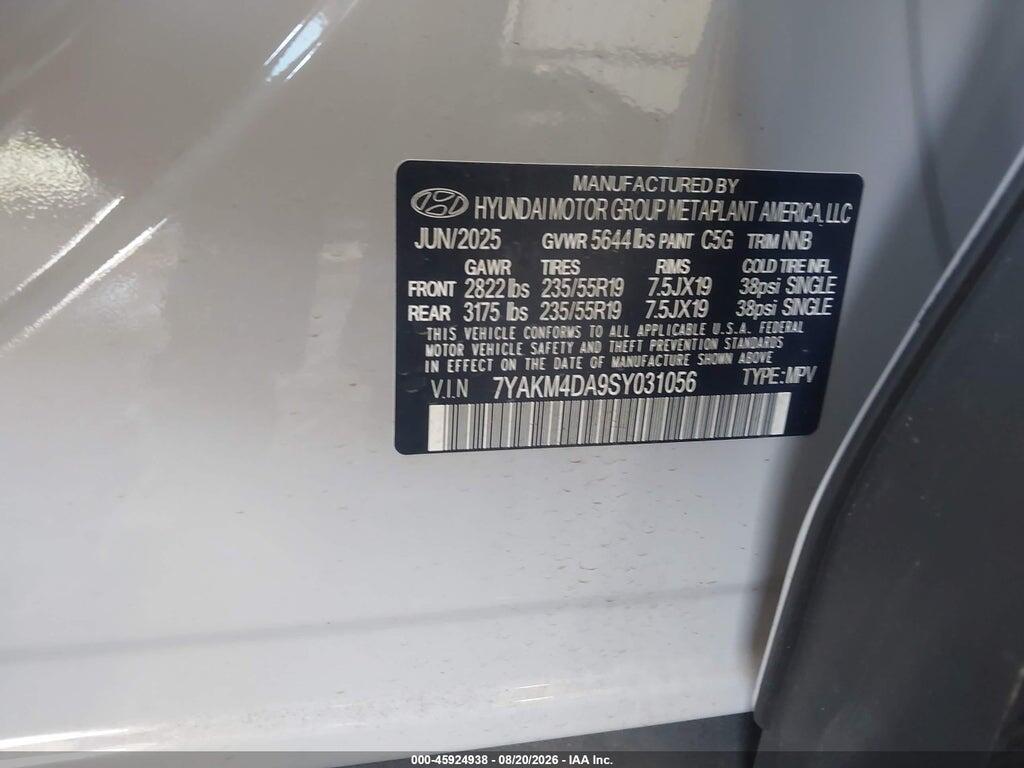 7YAKM4DA9SY031056 2025 HYUNDAI IONIQ 5 photo no. 9