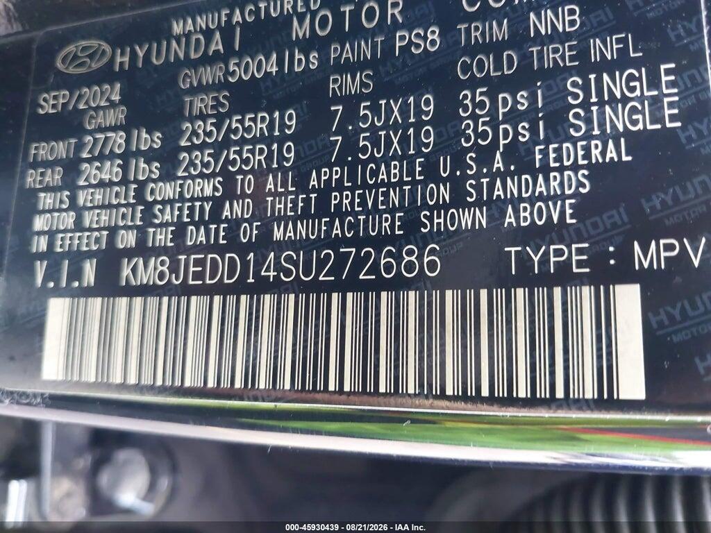 KM8JEDD14SU272686 2025 HYUNDAI TUCSON HYBRID photo no. 9