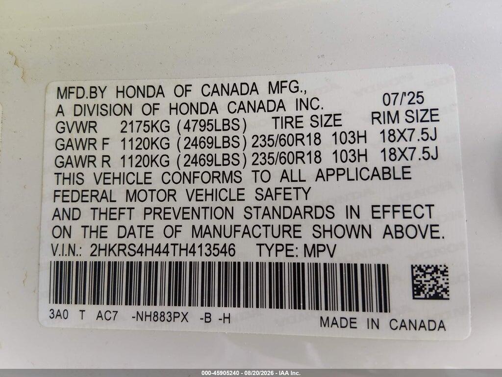 2HKRS4H44TH413546 2026 HONDA CR-V photo no. 9