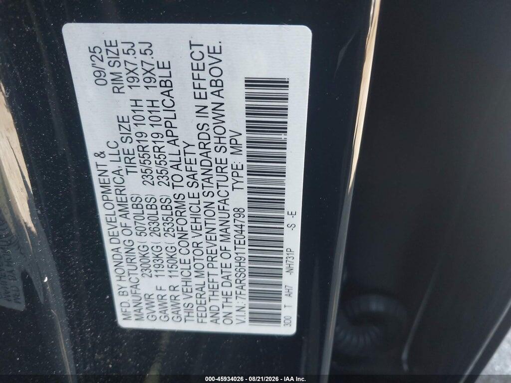 7FARS6H91TE044798 2026 HONDA CR-V HYBRID photo no. 9