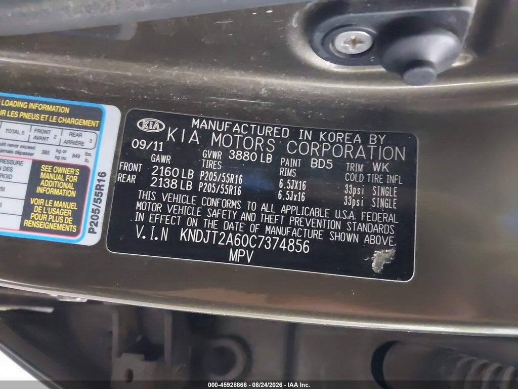 KNDJT2A60C7374856 2012 KIA SOUL photo no. 9