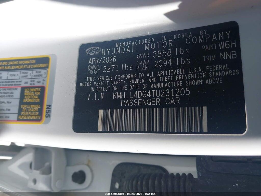 KMHLL4DG4TU231205 2026 HYUNDAI ELANTRA photo no. 9