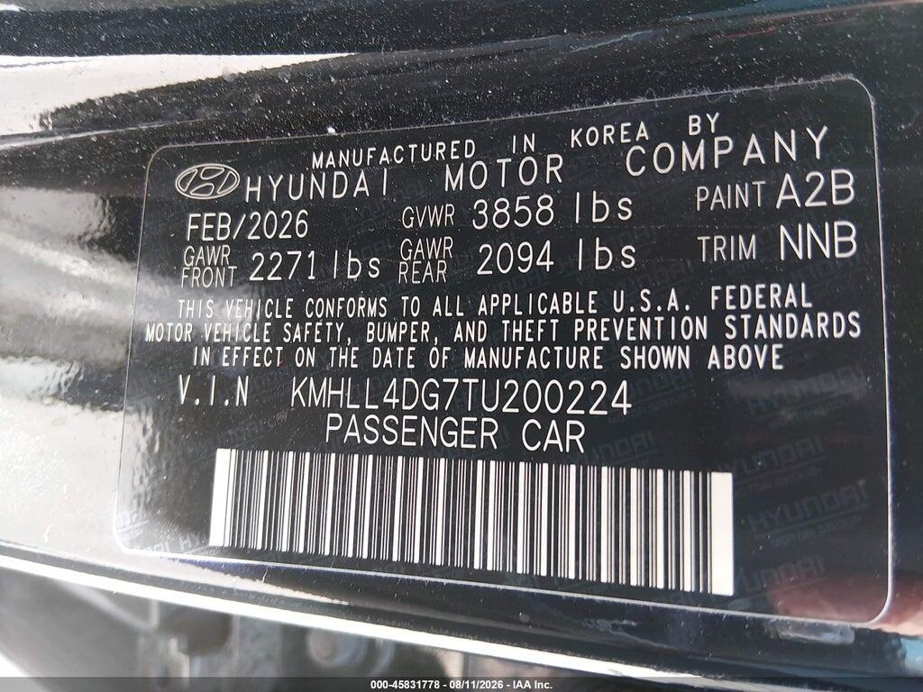 KMHLL4DG7TU200224 2026 HYUNDAI ELANTRA photo no. 9