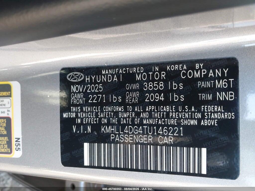 KMHLL4DG4TU146221 2026 HYUNDAI ELANTRA photo no. 9
