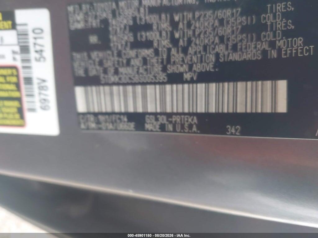 5TDKK3DC5BS005395 2011 TOYOTA SIENNA photo no. 9