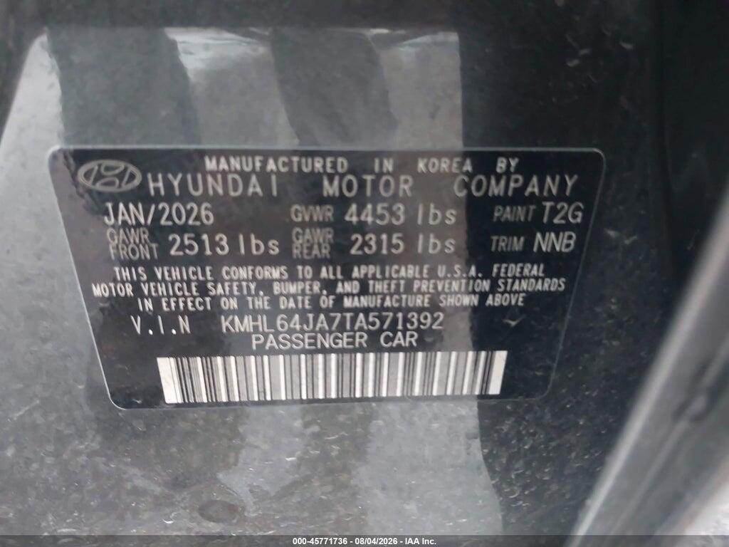 KMHL64JA7TA571392 2026 HYUNDAI SONATA photo no. 9