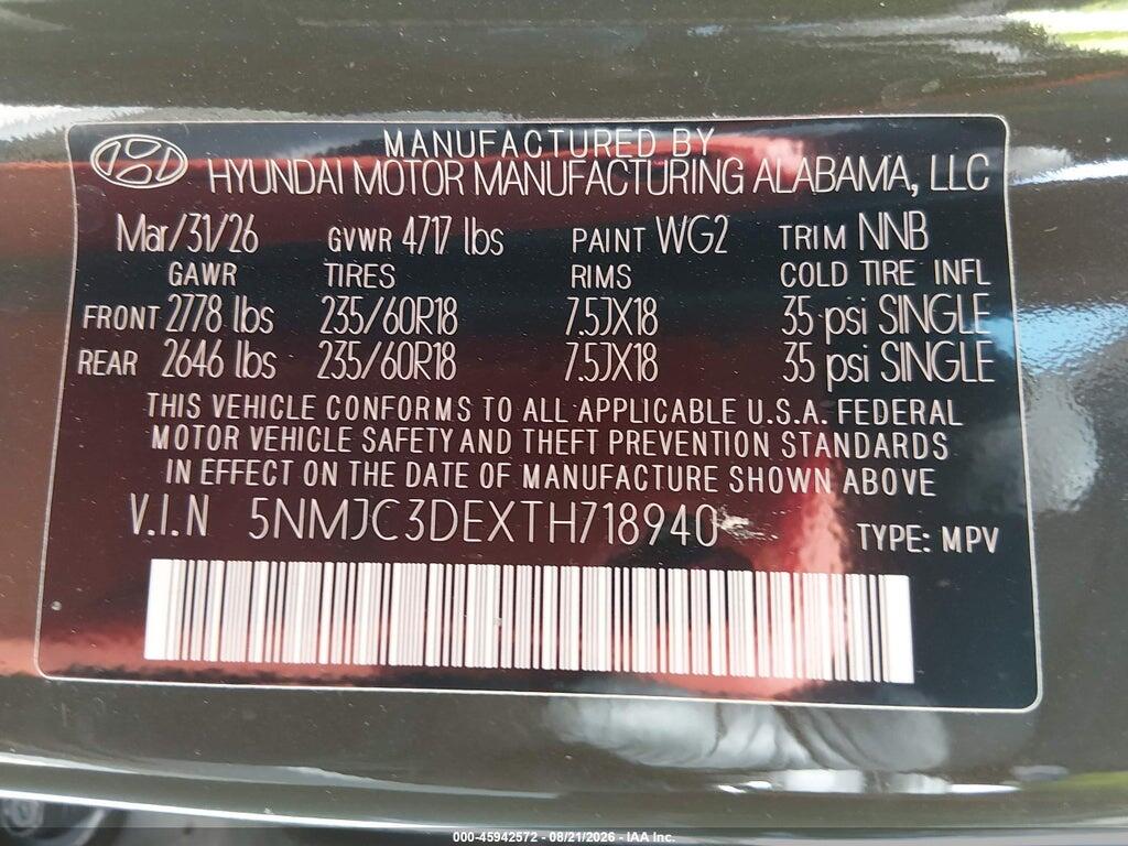 5NMJC3DEXTH718940 2026 HYUNDAI TUCSON photo no. 9
